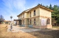 decorations in the form of the Brichis Factory building. Caption: Factories I.I. Brichis